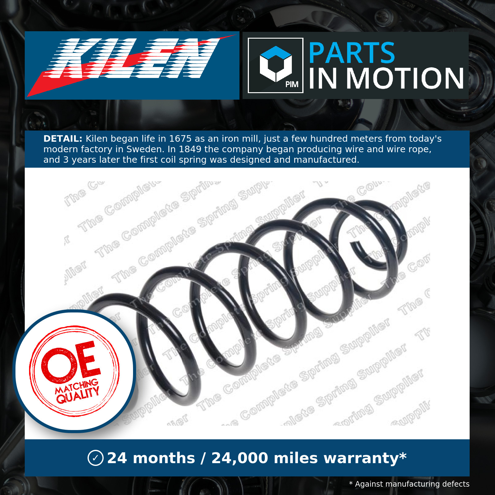 Kilen 61080 Rear Coil Spring Fits Peugeot 2008 9677563180 - Image 3