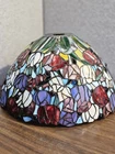 Vintage Tiffany Style Stained Glass Table Lamp Shade with Flower 15,"