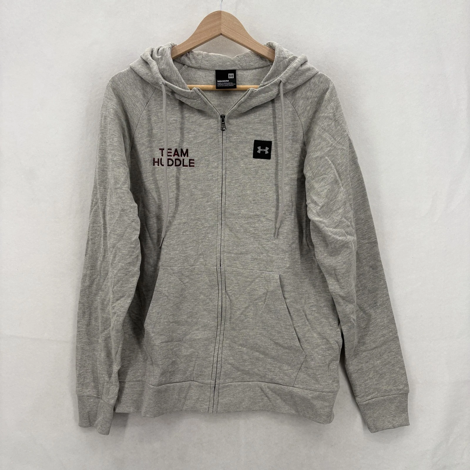 Under Armour Hoodie Mens Medium Gray ColdGear Rival Fleece Full Zip Outdoors NWT