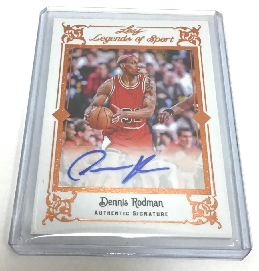 Leaf Dennis Rodman Basketball Autographed Sports Trading Cards