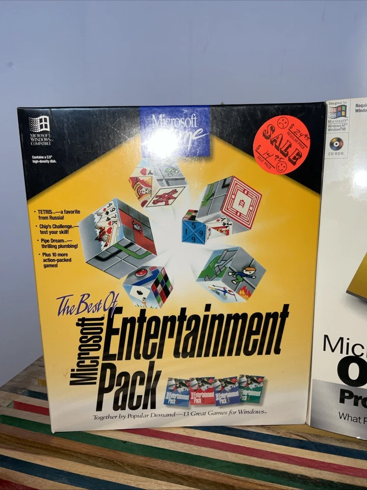 BEST OF MICROSOFT ENTERTAINMENT PACK 1994 Tetris 13 Games 3.5 Disk Sealed NEW - Image 2 of 4