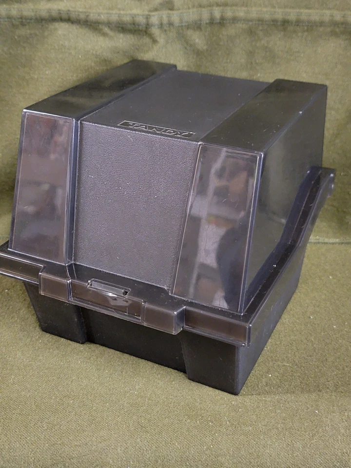 Vtg Tandy Tinted Floppy Disk Storage Case Holder for 5.25 Floppy Disc - Image 2 of 4