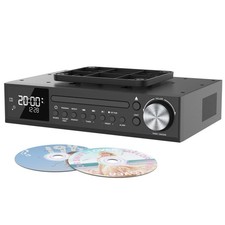 MONODEAL Bluetooth CD Player,Under Cabinet Kitchen FM Radio black