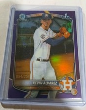 2025 Bowman Chrome Kevin Alvarez 1st Prospect Purple Refractor /250