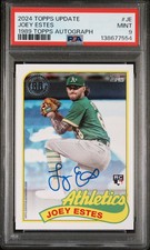 2024 TOPPS UPDATE 1989 TOPPS BASEBALL AUTO #JE JOEY ESTES ROOKIE RC PSA 9