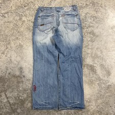 Vintage Akademiks Jeans Mens 36 Blue Loose Fit Baggy Wide Leg Denim Y2K 00s