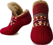 Fuzzy Slipper Socks for Women Gripped Cozy Stocking Stuffer Gift NEW