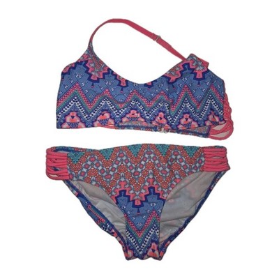 Gossip Girl Girl's Swimsuit Bathing Suit, 2-Piece Set Pink & Blue Size 16 NEW