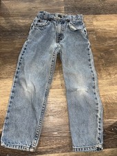 E469 Vintage Little Levis 550 Relaxed Fit Jeans KidSize 6S Orange Tab Distressed