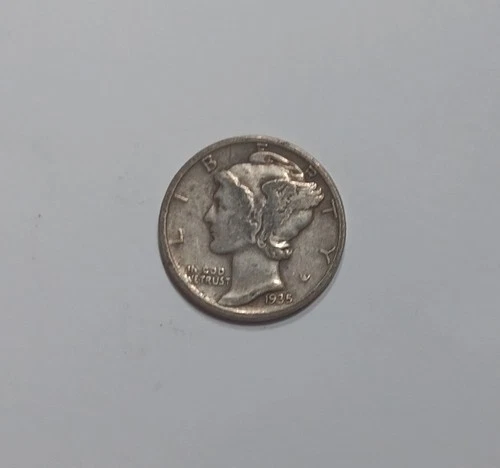 1935 - P Mercury Dime 90% Silver Grade VG - Silver Stack, Collection, Book, Gift