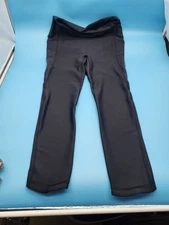 Manduka Women’s Yoga Pants Black Size Large High Rise Stretch Athletic Leggings