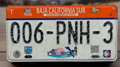 Mexico Baja California Sur License Plate Tag Placa Cabo Fish Shell La Paz South
