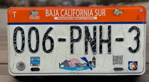 Mexico Baja California Sur License Plate Tag Placa Cabo Fish Shell La Paz South