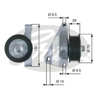 Gates Umlenk FüHrungsrolle Keilrippenriemen FüR Mazda 6 Kombi 2.0 MZR 1.8 T36422