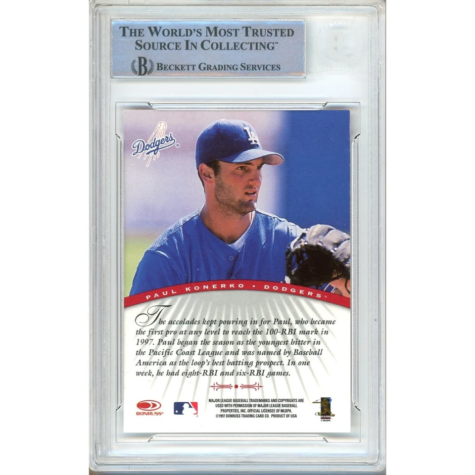 Paul Konerko Signed 1997 Donruss Signature #62 LA Dodgers BAS Slabbed Auto - Image 2 of 4