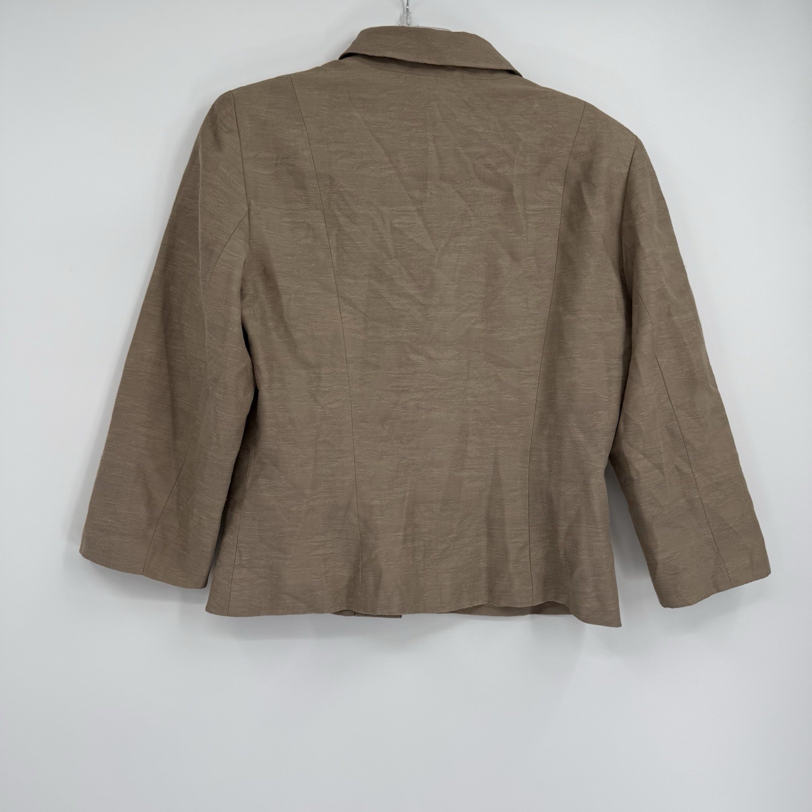 TALBOTS Blazer Size 12 Jacket Button Front Taupe … - image 8