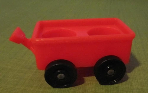 1980s FISHER PRICE LITTLE PEOPLE SESAME STREET CLUBHOUSE #937 RED WAGON VINTAGE