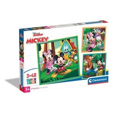Clementoni Puzzle 3 x 48 pz Super Color 5a+ (26,8x18,3cm) DISNEY MICKEY &