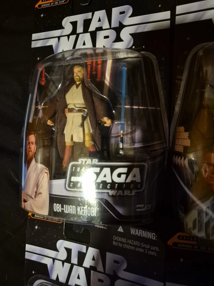 Lote de 4 bonecos Star Wars Saga Collection 2 Obi-Wan Kenobi e 2 Anakin Ep III 3 LOOK - Imagem 3 de 4