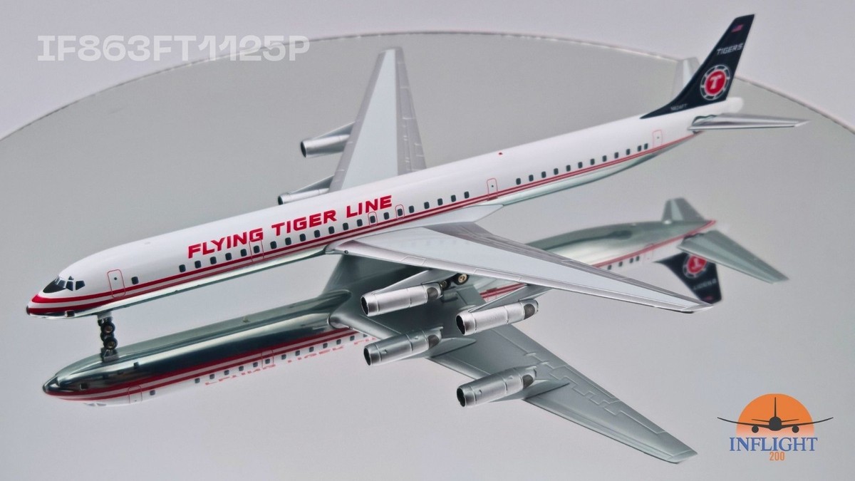 Inflight IF863FT1125P Flying Tigers Douglas DC-8-63 N624FT Diecast