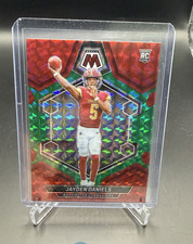 Panini 2024 Mosaic Jayden Daniels Rookie Card #302 Green and Red parallel.. rookie card picture