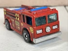 Vintage 1976 Hot Wheels #3 Fire Eater Truck #4001 Dark Red Malaysia