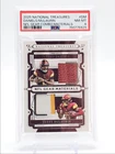 JAYDEN DANIELS MCLAURIN 2025 NATIONAL TREASURES COMBO PATCH /99 PSA 8 Q3889