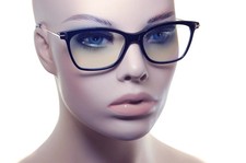 TOM FORD Blue Block Eyeglasses Women Men Small FT5712 001 50mm Square BLACK GOLD