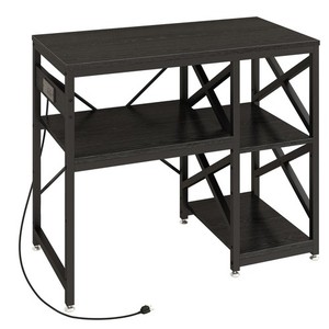 METYERRY 40-50 Gallon Fish Tank Stand with Power 40-50gallon, Black