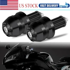 7/8" 22mm Motorcycle Handlebar Grips Bar End Slider Cap Plug Aluminum Universal