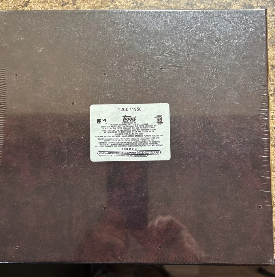 Tarjeta de béisbol Tiffany 2002 Topps edición limitada conjunto sellado numerada 1260/1950 Foto 2 de 2
