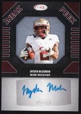 2025 SAGE HIT Low Series - Jayden McGowan Sneak Peak Auto #SPA-JM - Eagles
