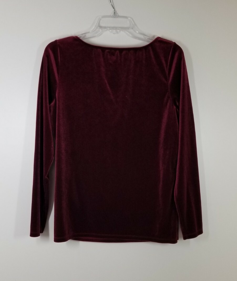 Boden Suki Wine Red Velvet Long Sleeve 