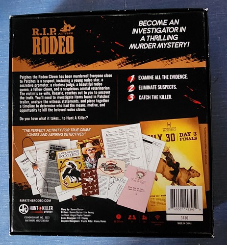 Hunt A Killer R.I.P. at The Rodeo Murder Mystery Detective Game- Complete - Bild 2 von 5