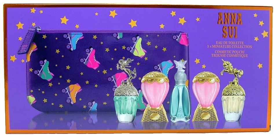 Anna Sui Miniature Collection Set 5 x 5 ml Eau de Toilette Flacon+Cosmetic Pouch - Bild 2 von 4