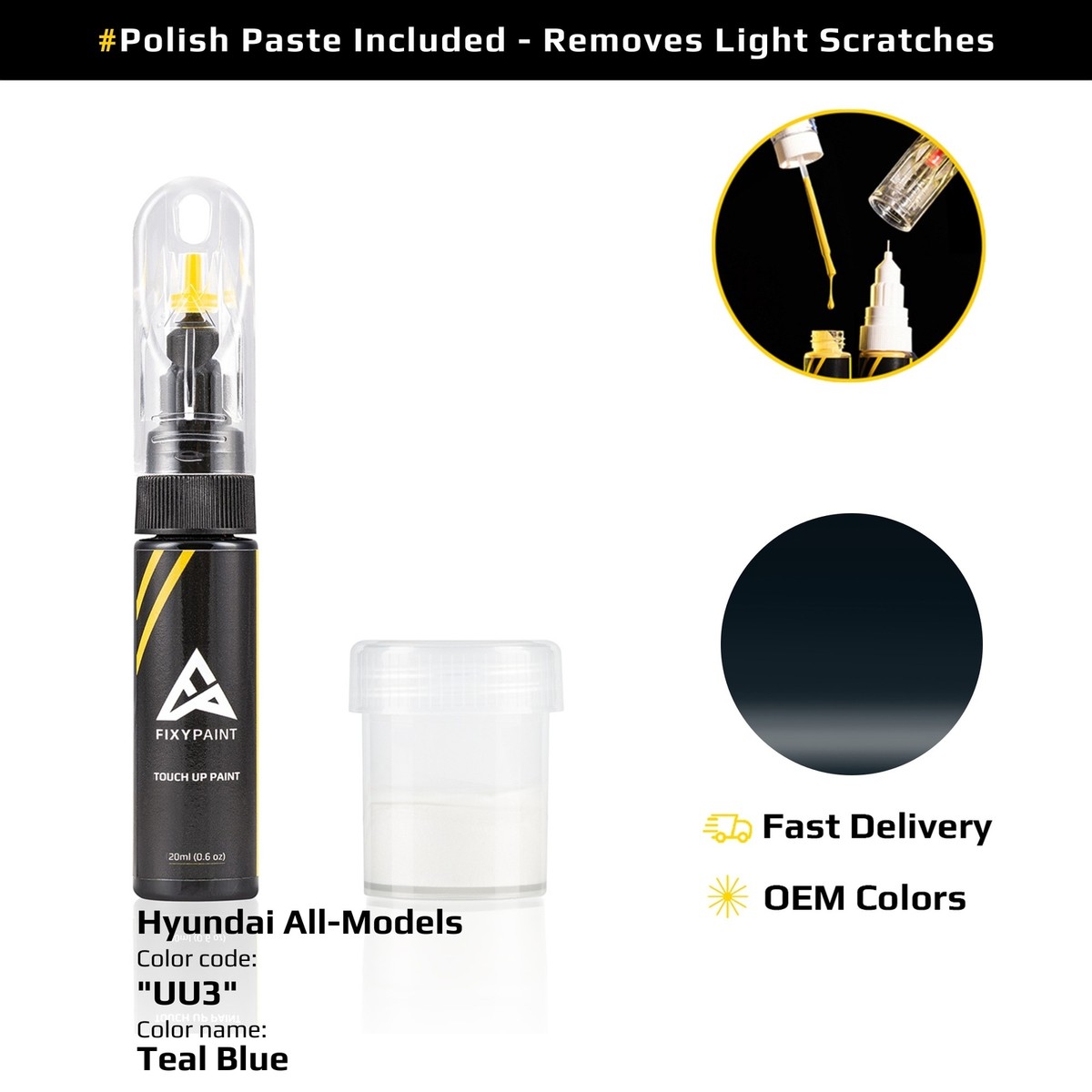 Exact-Match Touch Up Paint Kit - Hyundai Indigo Blue Pearl Exact-Match Touch Up Paint Kit - Hyundai Indigo Blue Pearl