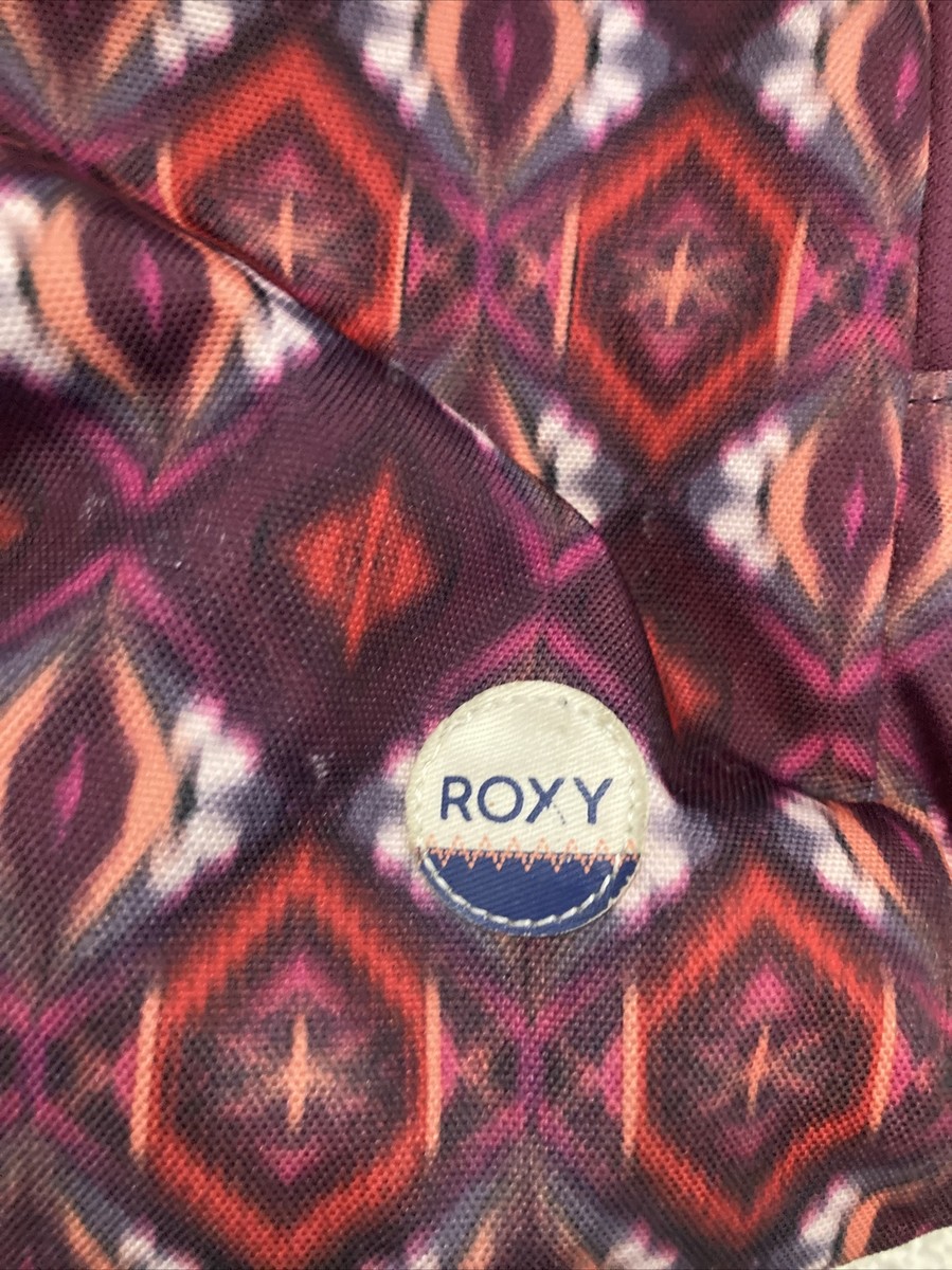 Roxy Red Patterned Backpack with Maroon Accents ROXY Mini Backpacks for Women for sale | eBay main image 3