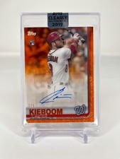 2019 Topps Clearly Authentic Carter Kieboom Orange RC Auto /5 #CAA-CK Rookie