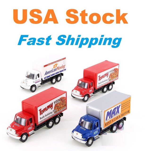 International Delivery Truck,Pizza/Rental/Moving,Diecast Toy Car 5.25