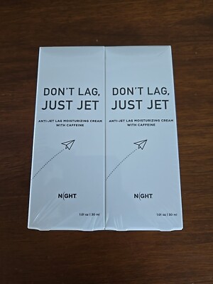 Discover Night 'Don t Lag, Just Jet' Anti-Jet Lag Moisturizing Cream 2 Pack NIB!