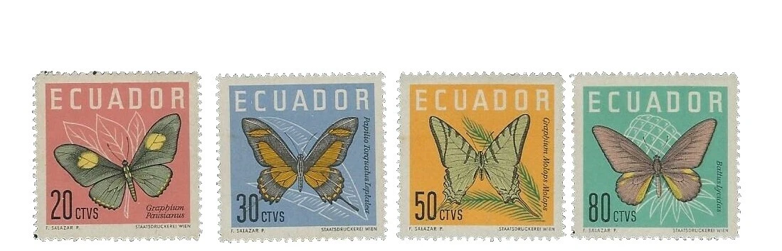 Mariposas Sellos ecuatoriano