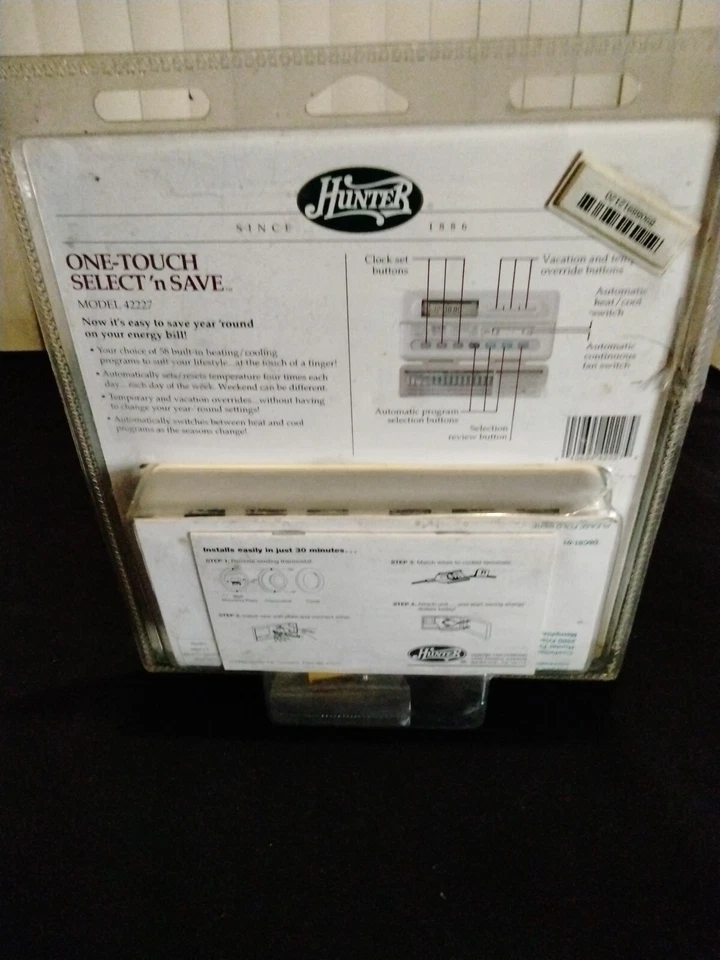 Termostato digital programable Hunter 4227 Select & Save Day - Ahorro de energía Foto 2 de 3