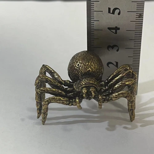 Messing Spinne Tier Statue kleine Skulptur Tischplatte Statue Wohndeko Geschenk- - Bild 5 von 10