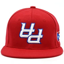 Puerto Rico PR Upside Down Snap back Hat Flag 3D Flat Bill Rico Baseball Cap NEW