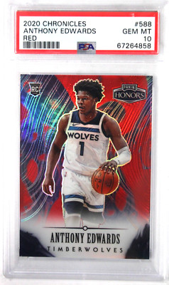 2020 Chronicles Anthony Edwards Red #588 Panini Honors PSA 10 Low