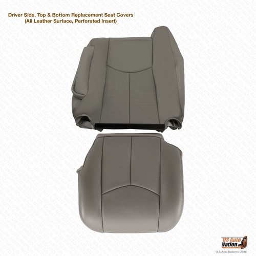 2003 2004 2005 2006 Cadillac Escalade Front Driver Passenger Leather Cover Gray - Bild 13 von 22