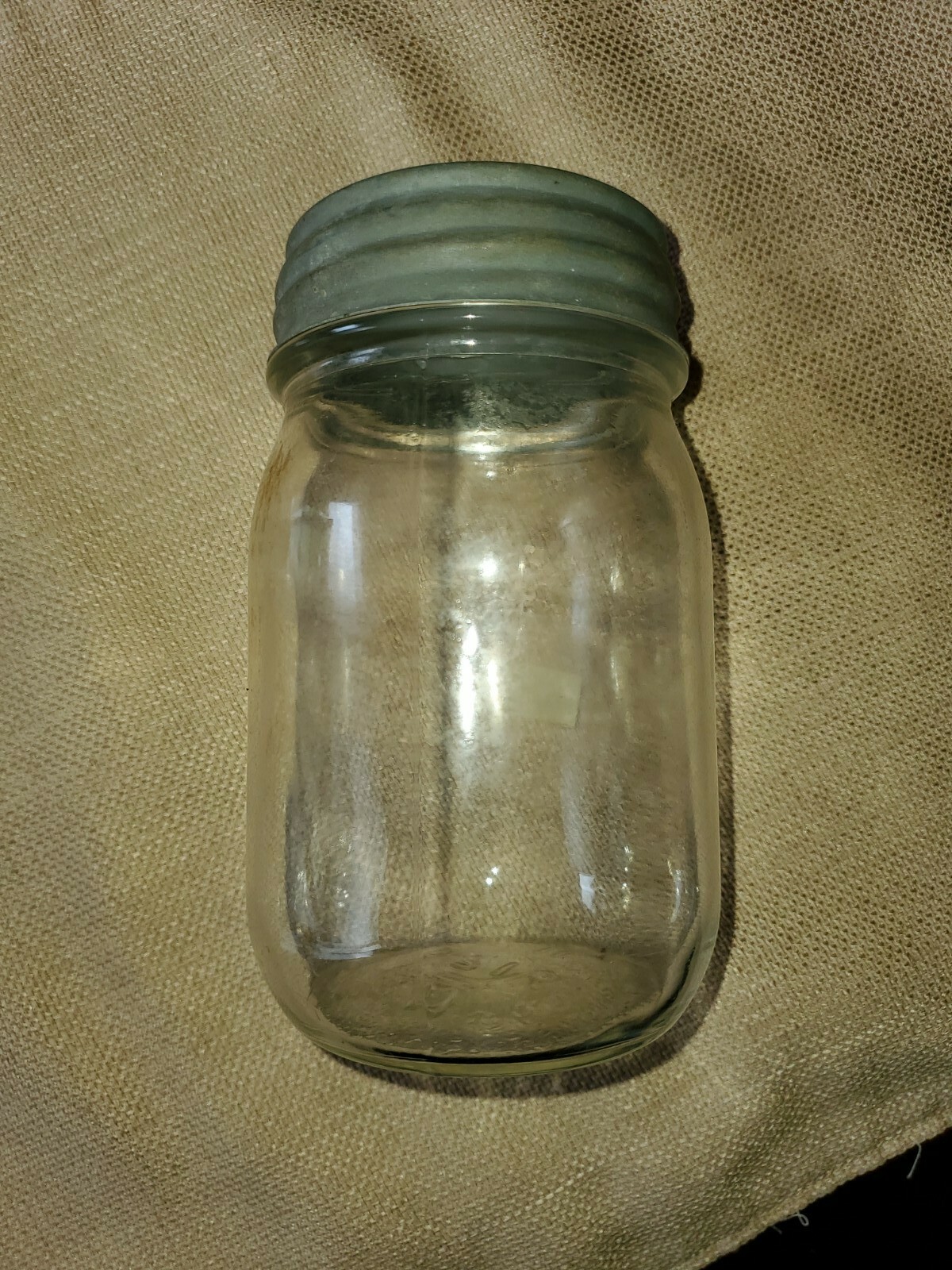 Vintage Antique Glass Hazel Atlas Mason Jar Zinc Lid rare Plant F Round OLD 6716 eBay