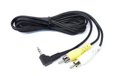 3.5mm Aux Plug Jack to RCA Yellow White A/V Video Audio Connector Cable Cord