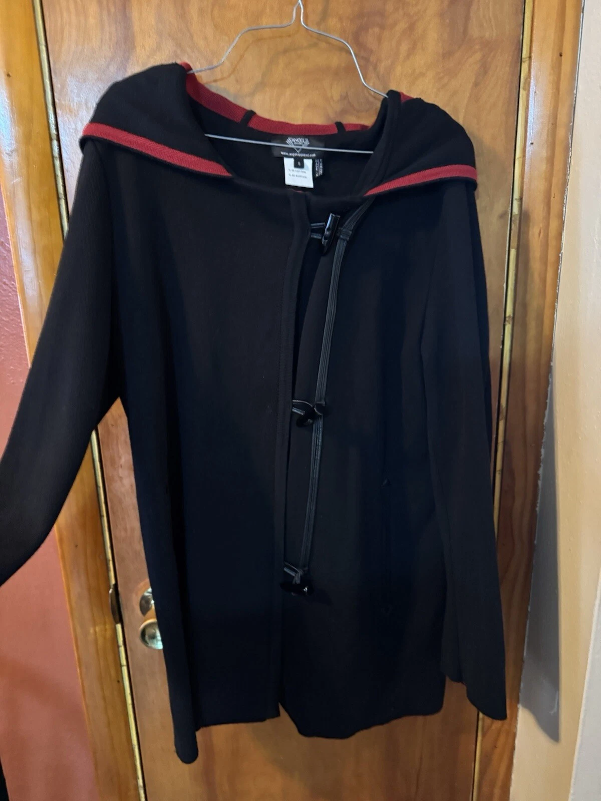 VETEMENTS Giacca donna taglia S ANGEL APPAREL nera con cappuccio