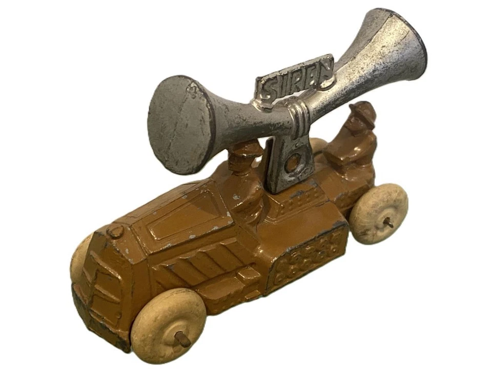 Barclay Manoil Lead Soldier Siren Military Vehicle Truck MV75 Orig Wheels 1930s - Image 3 of 4